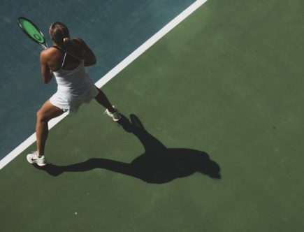 woman standing on stage