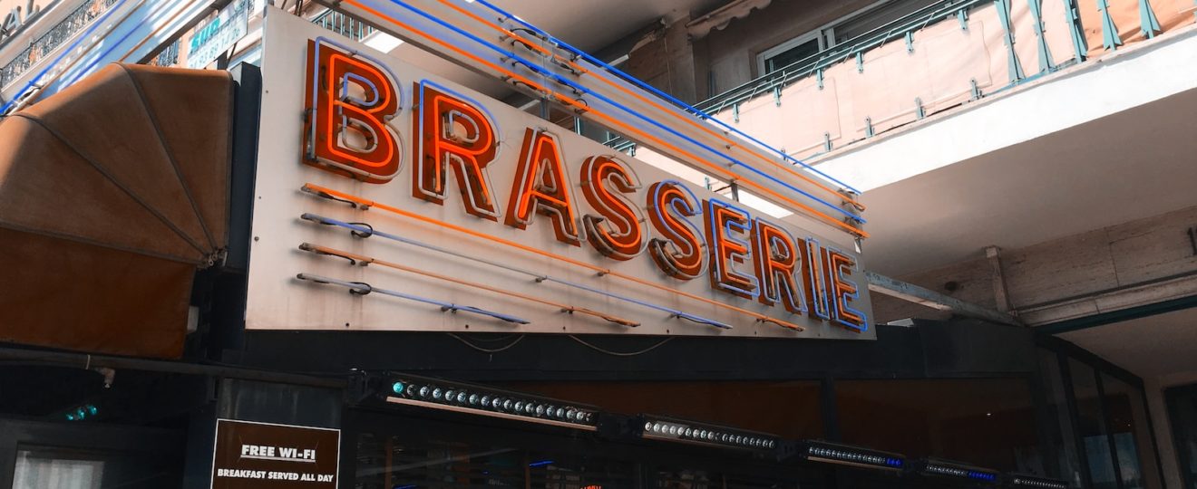 Brasserie signage