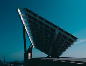 black and silver solar panel